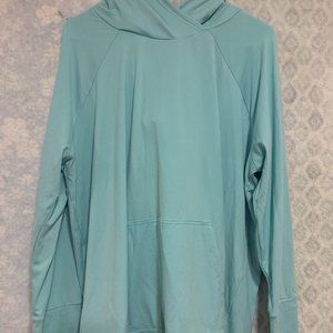 2XL LULAROE AMBER HOODIE PULLOVER SOLID LIGHT BLUE